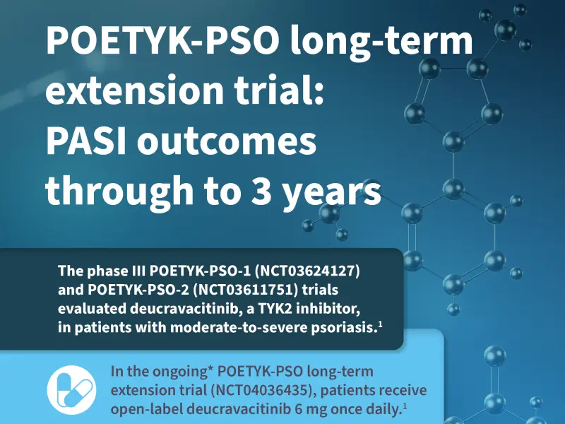 POETYK-PSO long-term extension trial: PASI outcomes through to 3 years